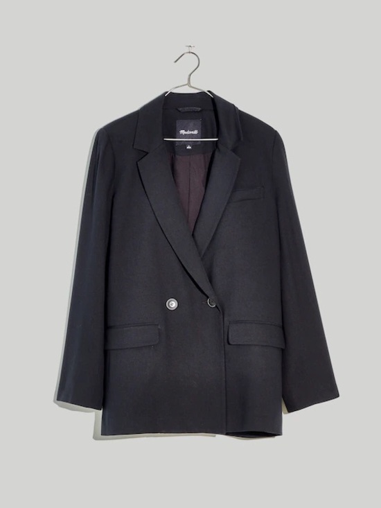 Madewell Jackets & Blazers - Madewell Black Double-Breasted Blazer Jacket